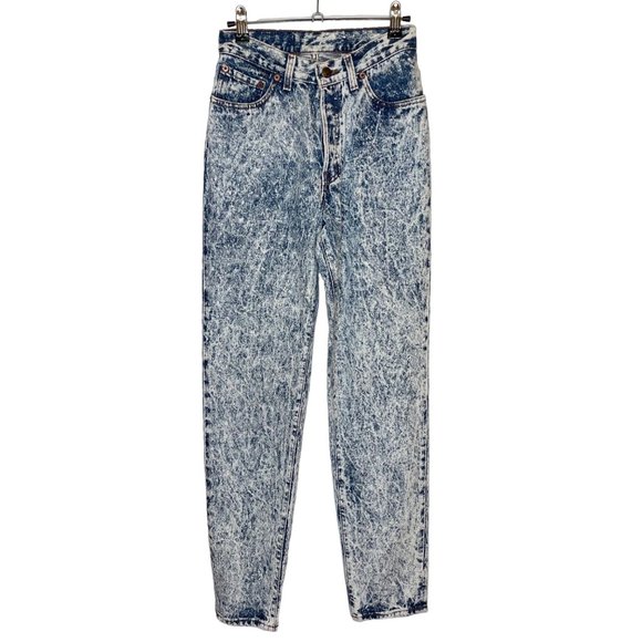 Levi's Vintage Acid Wash Button Fly High Rise Jeans, 7 - Picture 1 of 14